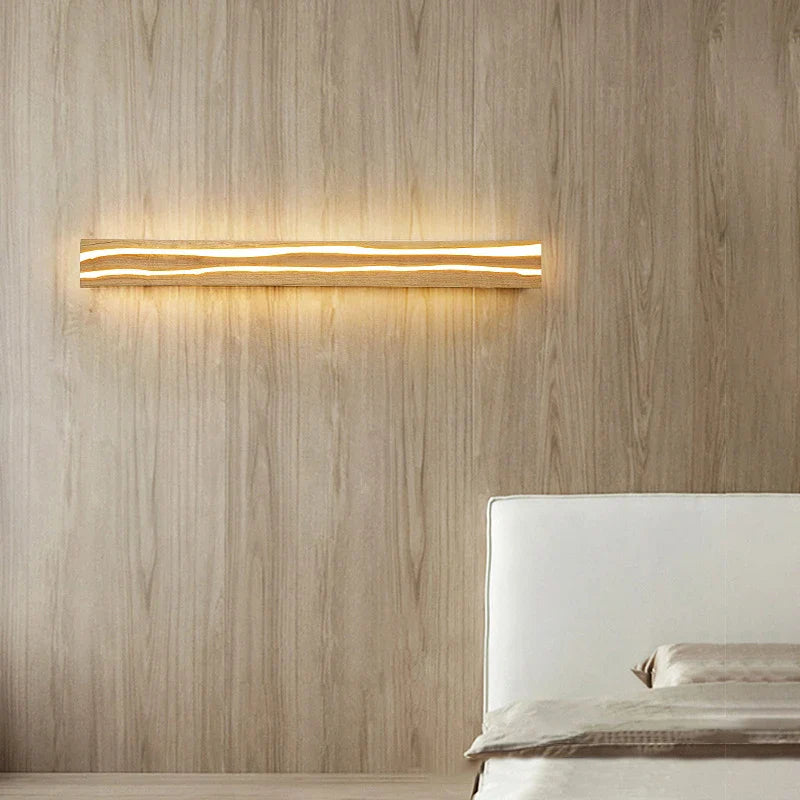 Afralia™ Wooden Wall Sconce LED Light for Bedroom & Living Room