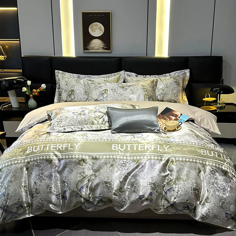 Afralia™ Silky Satin Cooling Bedding Sets for Double King Beds.