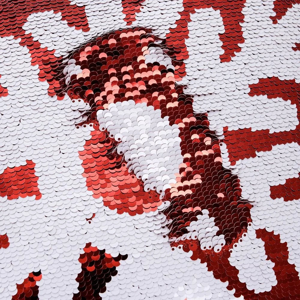 Afralia™ Red Golden Sequins Christmas Cushion Cover 40x40cm: Festive Xmas Home Decor Pillowcase