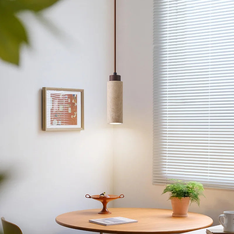 Afralia™ Travertine Stone Pendant Chandelier for Kitchen Dining Room