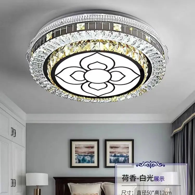 Afralia Crystal LED Pendant Light 500mm Diameter for Bedroom and Living Room