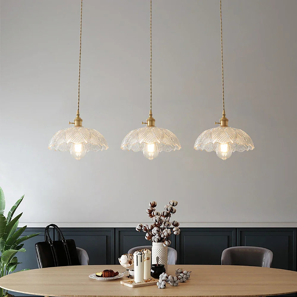Afralia™ Glass Chandelier for Restaurant Bar Kitchen Table Pendant Lighting