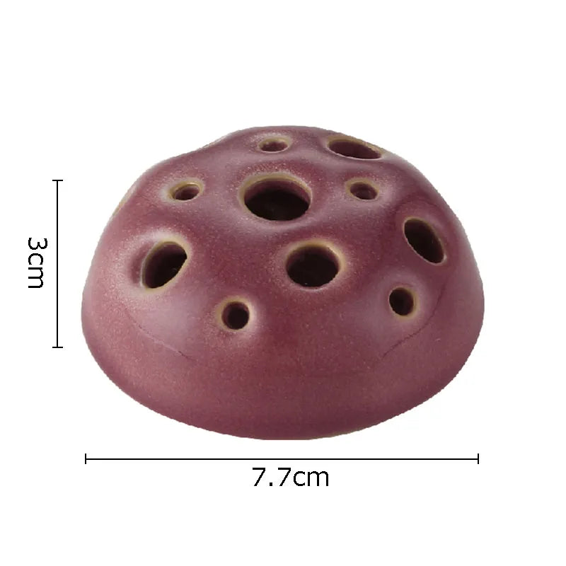 Afralia Lotus Seedpod Ceramic Vase Artificial Flower Pot Modern Desk Decor