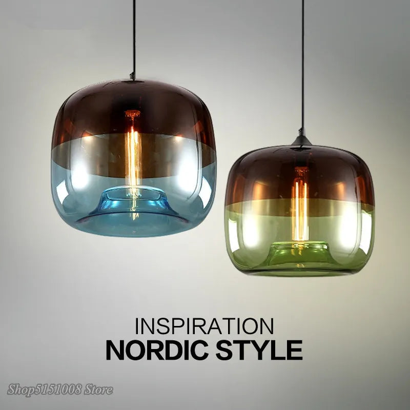 Afralia™ Nordic Modern Apple Glass Pendant Lights for Living Room Home Decor