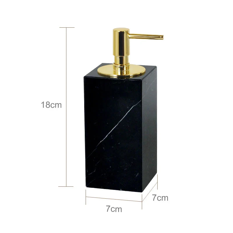 Afralia™ Nero Marquina Marble Bathroom Set - Luxury Bathroom Accessories