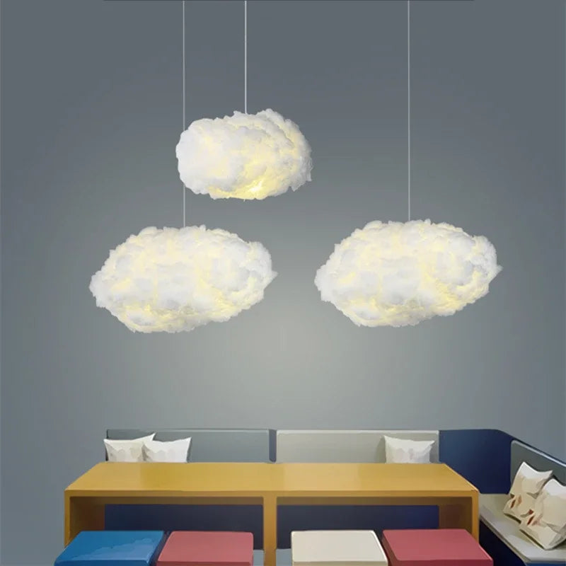 Afralia™ Cloud LED Pendant: Modern Hanging Lamp for Living, Bedroom, Kids Room Lighting