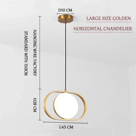 Afralia™ Modern Black LED Bedroom Hanging Lamp, Up Down Eye Glod Light