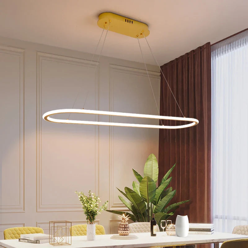 Afralia™ Long Strip Pendant Lights: Minimalist, Height Adjustable Decor for Dining Room, Office.