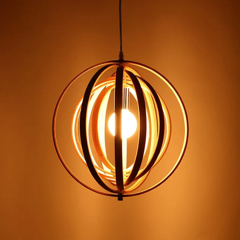 Afralia™ Nordic Solid Wood Pendant Lamp for Home Decoration