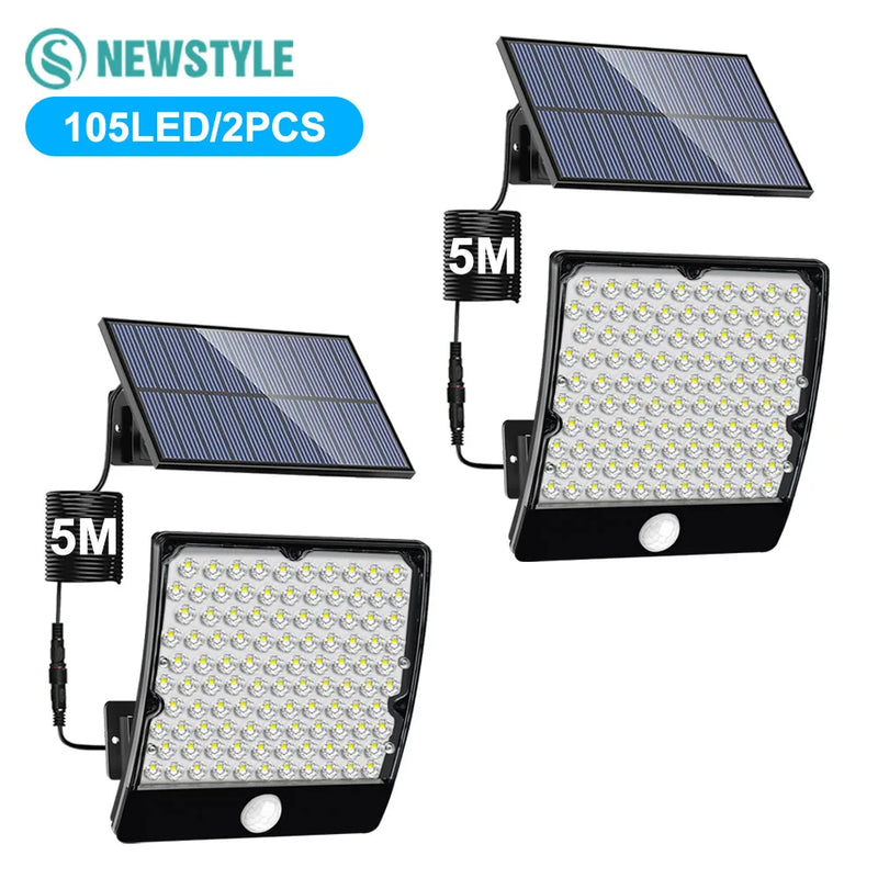 Afralia™ Solar Motion Sensor Flood Lights - Waterproof Outdoor LEDs, 3 Modes