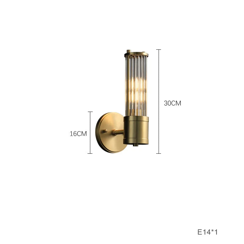Afralia™ Modern Bronze Black Brass Wall Lamp Home Decor Bedside Lighting