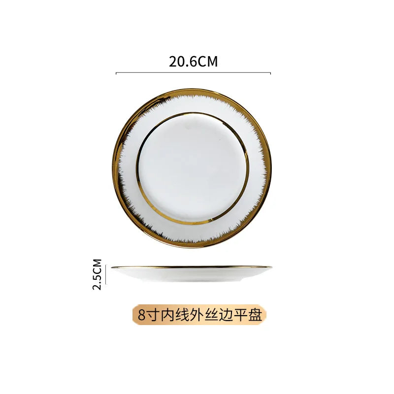 Afralia™ Nordic Ceramic Dinner Plate Set