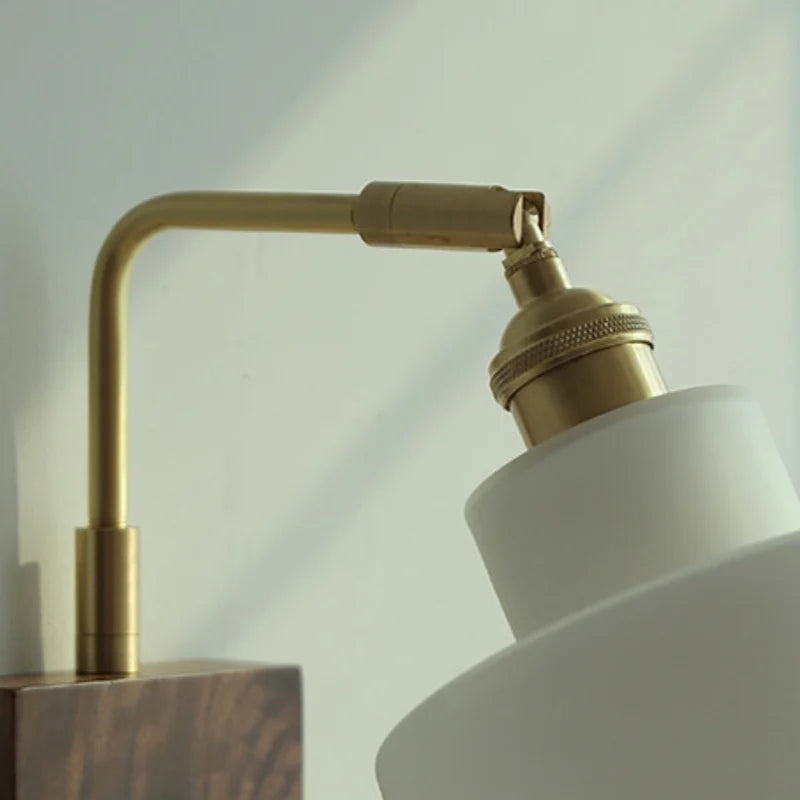 Afralia™ Rotatable LED Wall Sconce Glass Walnut Stair Light