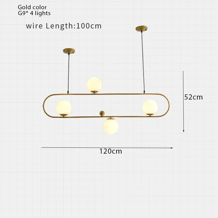 Afralia™ Molecular Rectangle Chandelier: Retro Industrial Style Foyer & Parlor Light