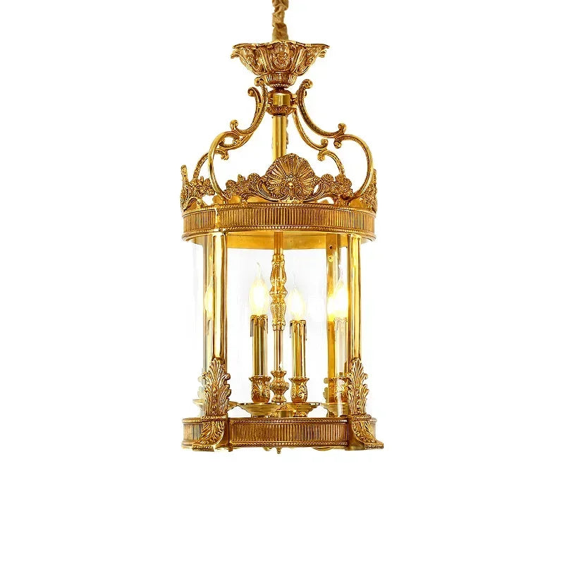 Afralia™ Luxury Copper Chandelier for European Restaurant Corridor Foyer Balcony