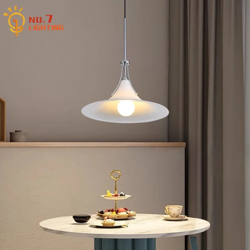Afralia™ French Medieval LED Iron Art Glass Pendant Lights for Home Decor
