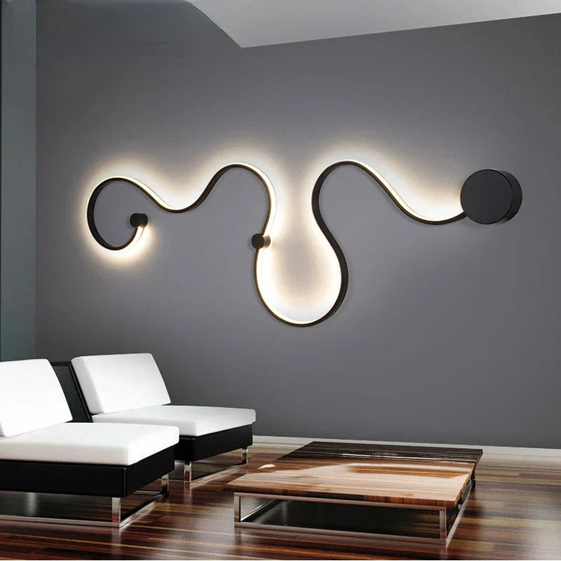 Afralia™ Contemporary Acrylic Wall Lamps in White/Black Iron for Home Decor