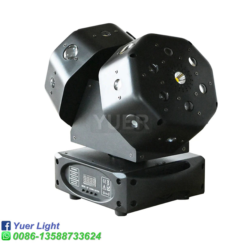 Afralia™ Dual LED Strobe Arm Moving Head Light with RG Laser for DJ Disco Party