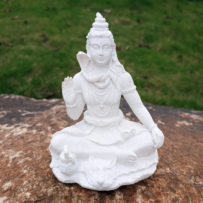 Afralia™ Sandstone Shiva Statue: Yoga Figurine for Zen Meditation and Home Decor