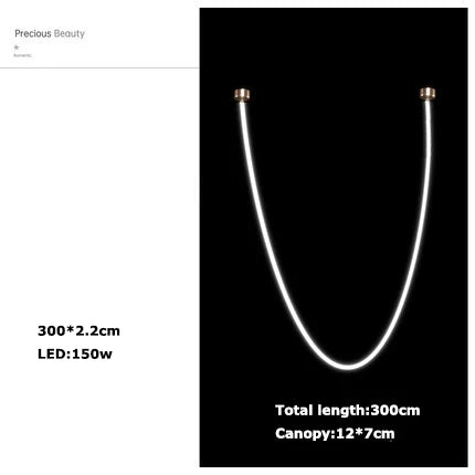 Afralia™ Silicone LED Pendant Light for Villa Staircase Living Rooms