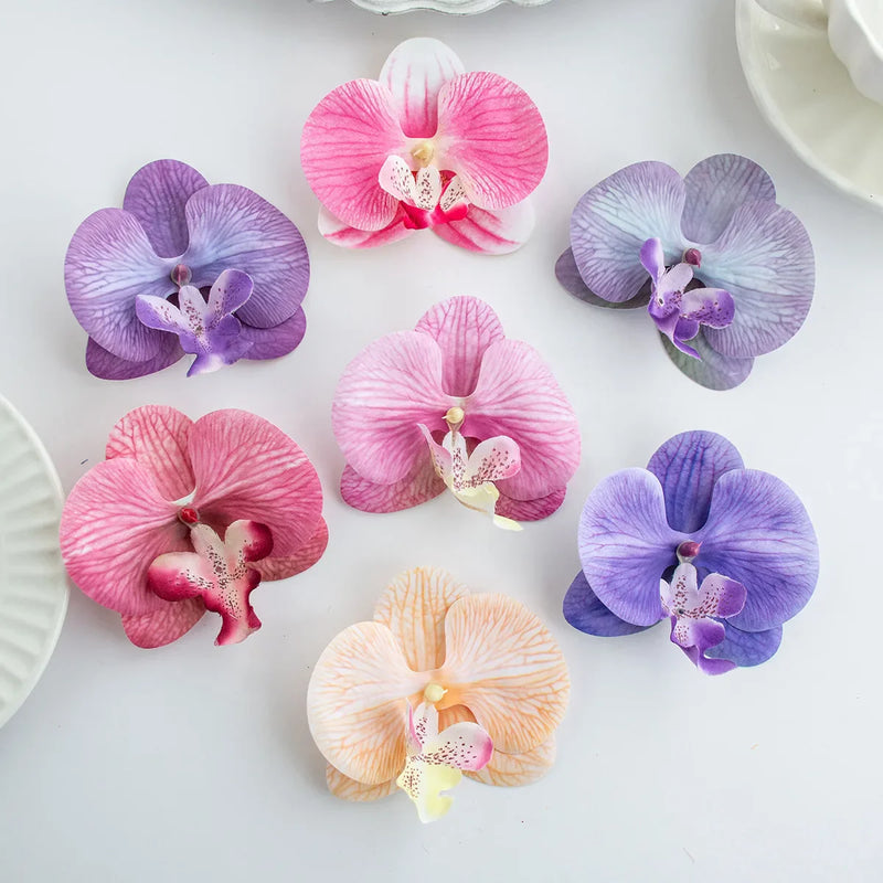 Afralia™ Thai Butterfly Orchid Artificial Flowers - Wedding Bridal Hair Clips & DIY Gift Decor