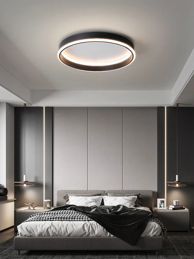 Afralia™ Square Ceiling Lamp | Modern Nordic LED Bedroom Master Light