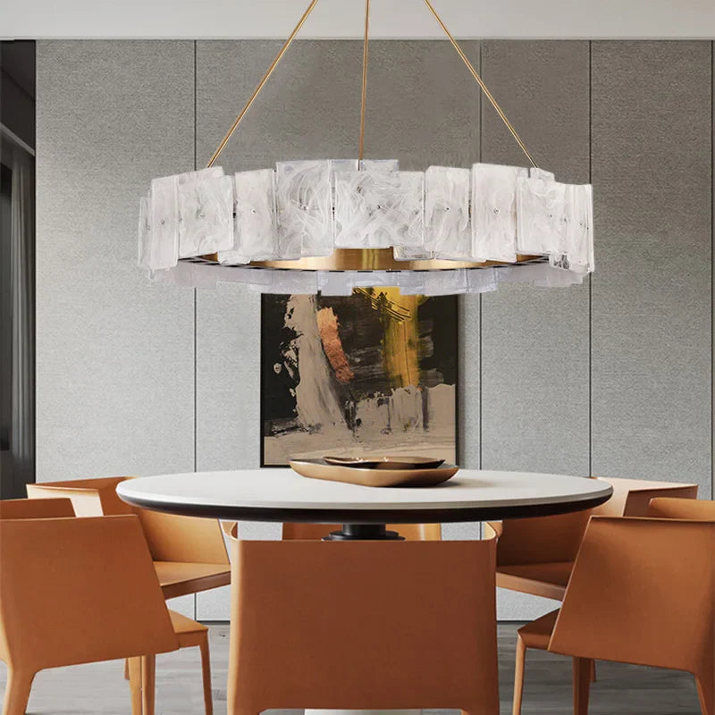Afralia™ Cloud Mist Glass Pendant Lights LED Room Decoration Lighting