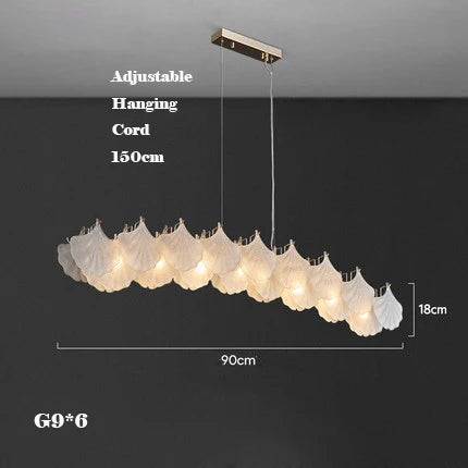Afralia™ Maple Glass Chandelier Pendant Light Fixture for Living Room Bedroom