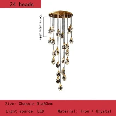 Afralia™ Crystal Chandelier Pendant Lights for Elegant Home Decor