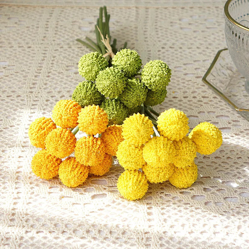 Afralia™ Handmade Artificial Flowers Home Wedding Decor Golden Ball Crafts