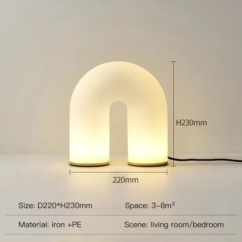 Afralia™ Nordic Minimalism U-shaped Pendant Lights with Rotational Molding for Home Decor