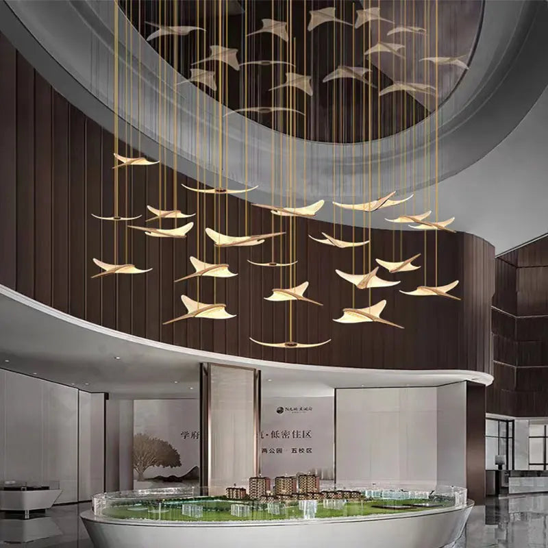 Afralia™ Modern Staircase Branch Chandelier: Luxury LED Indoor Lighting for Home, Hotel, Lobby