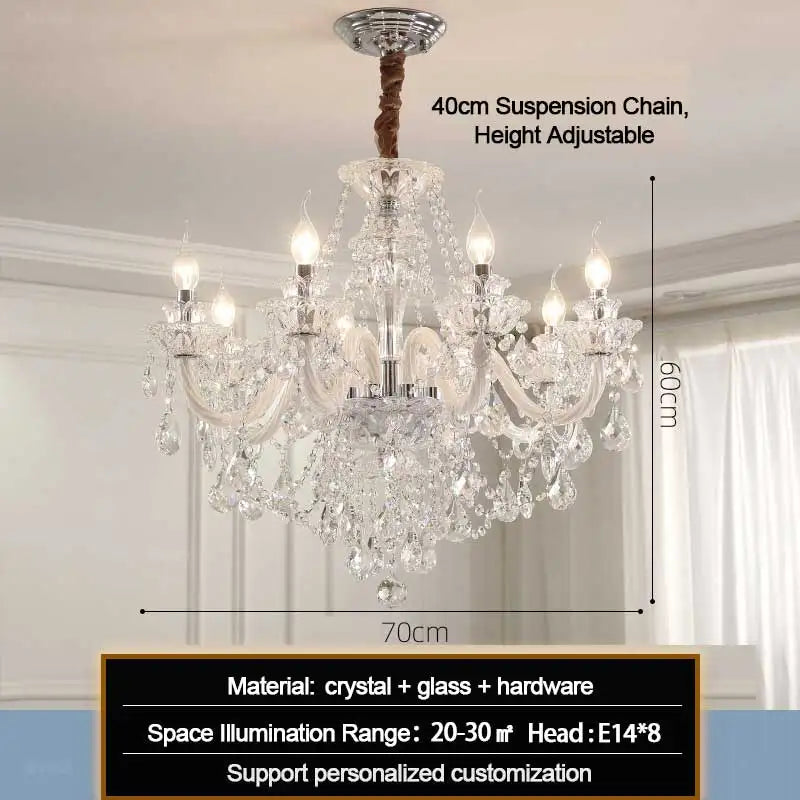 Afralia™ Crystal Wedding Chandelier Ceiling Light, Luxury Home Decor Pendant Lamps