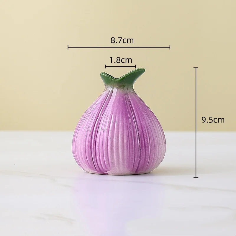 Afralia™ Ceramic Onion Vase for Hydroponic Plants and Home Decor
