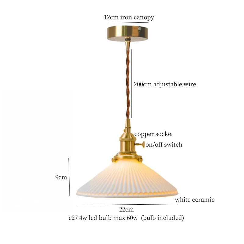 Afralia™ Lotus Flower Ceramic LED Pendant Lampshade for Home Decor