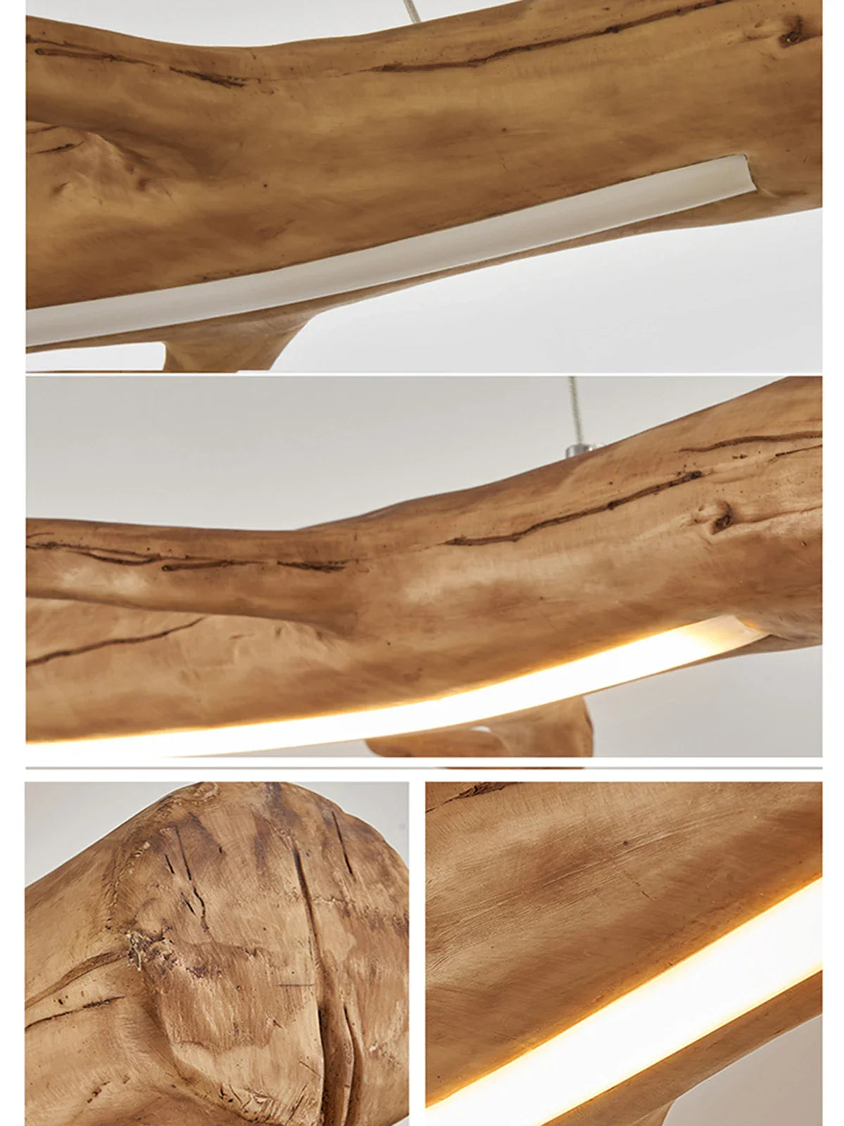 Afralia™ Resin Branches Pendant Lights - Simulated Wood Color, Indoor Decor Lighting