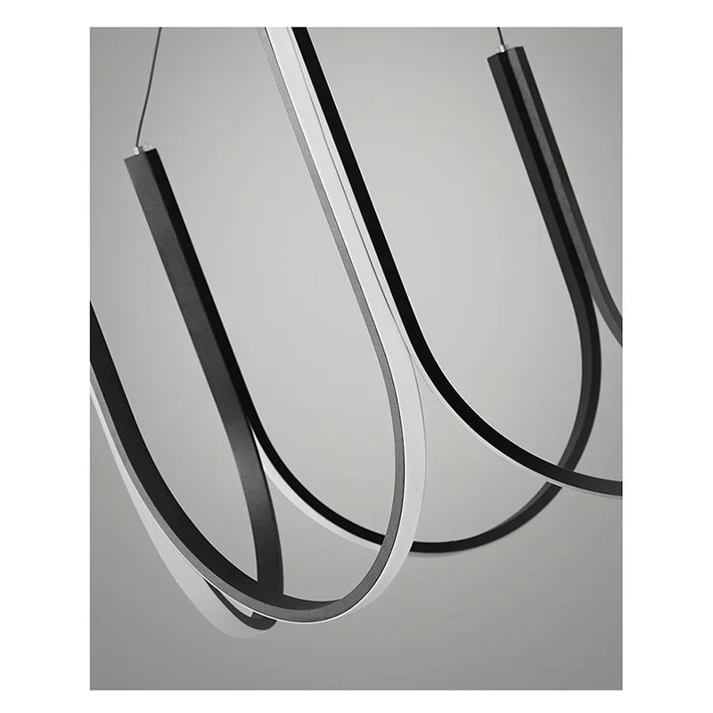 Afralia™ U-Shape LED Pendant Chandelier for Modern Minimalist Luxury Home Decor