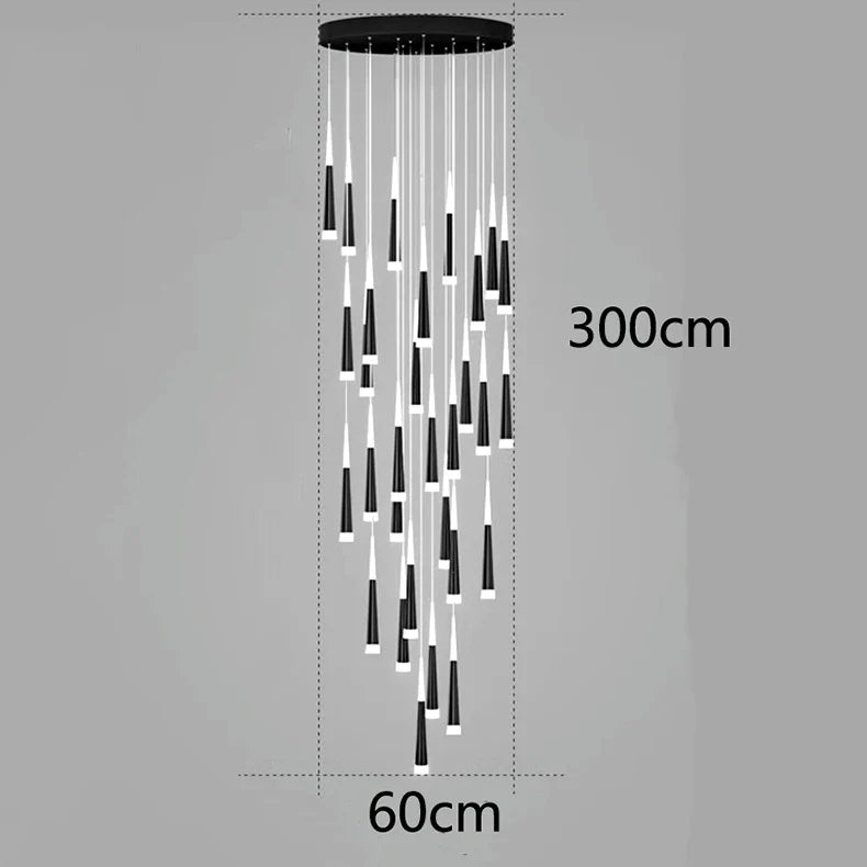 Afralia™ Nordic Stair Chandelier Living Room Dining Room Ceiling Pendant Lights Indoor Lighting