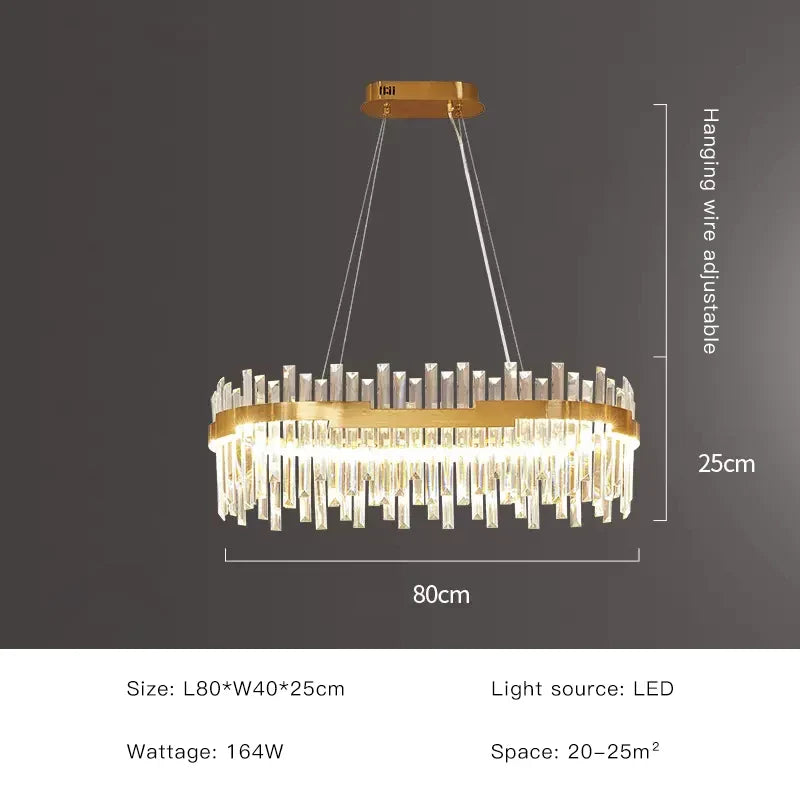 Afralia™ Full Spectrum Gold Crystal Chandelier: Modern Luxury for Living Room, Bedroom, Dining Room