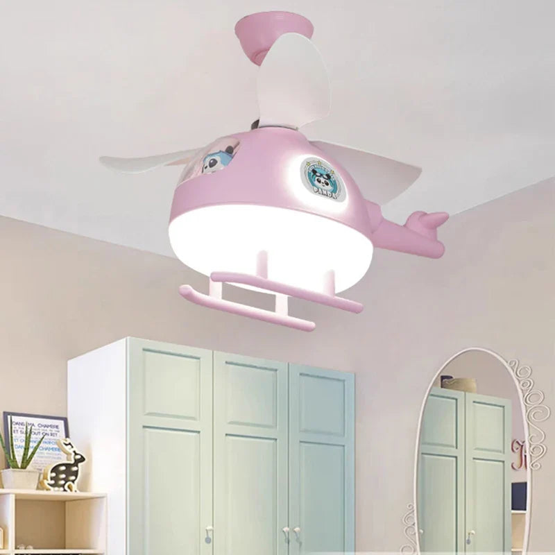 Afralia™ Ceiling Fan Lights with LED, Modern Indoor Lighting for Kids' Bedroom & Dining Room