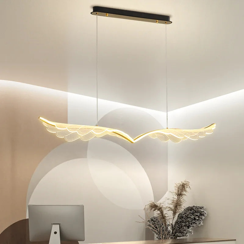 Afralia™ Winged LED Chandelier: Modern Acrylic Pendant Light for Home, Bar, Restaurant