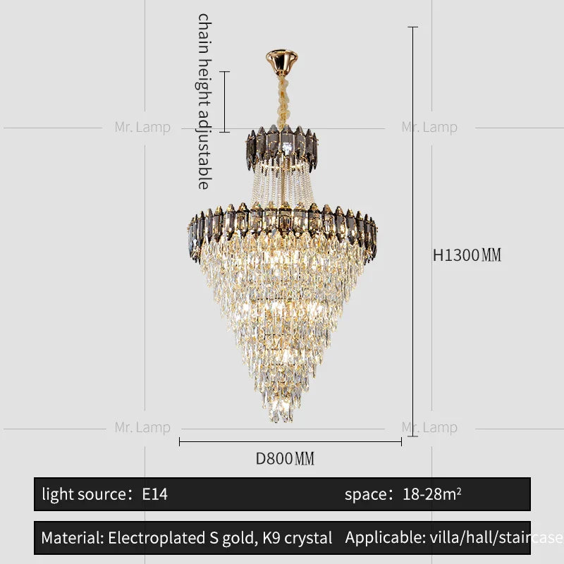 Afralia™ Postmodern Crystal Chandelier for Luxe Spaces
