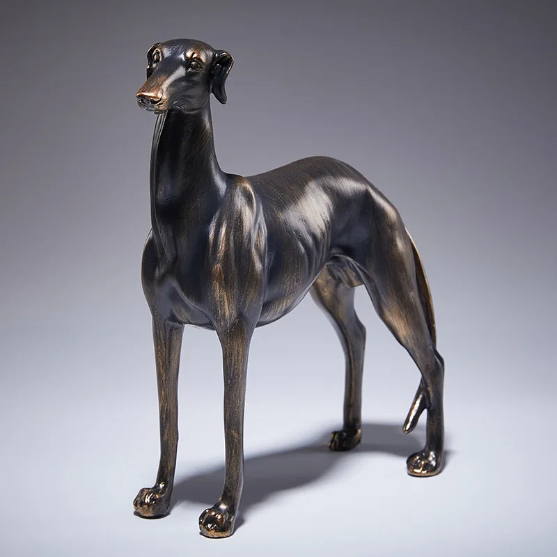 Afralia™ Greyhound Dog Figurine Resin Home Decor Handicrafts