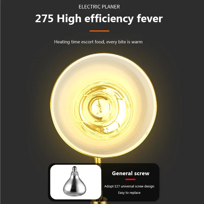 Afralia™ 275W Electric Food Heat Preservation Table Lamp for Kitchen and Restaurant