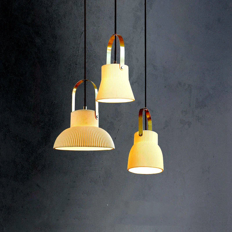 Afralia™ Ceramic LED Pendant Lights - Japanese Style, Nordic Modern Hanging Light