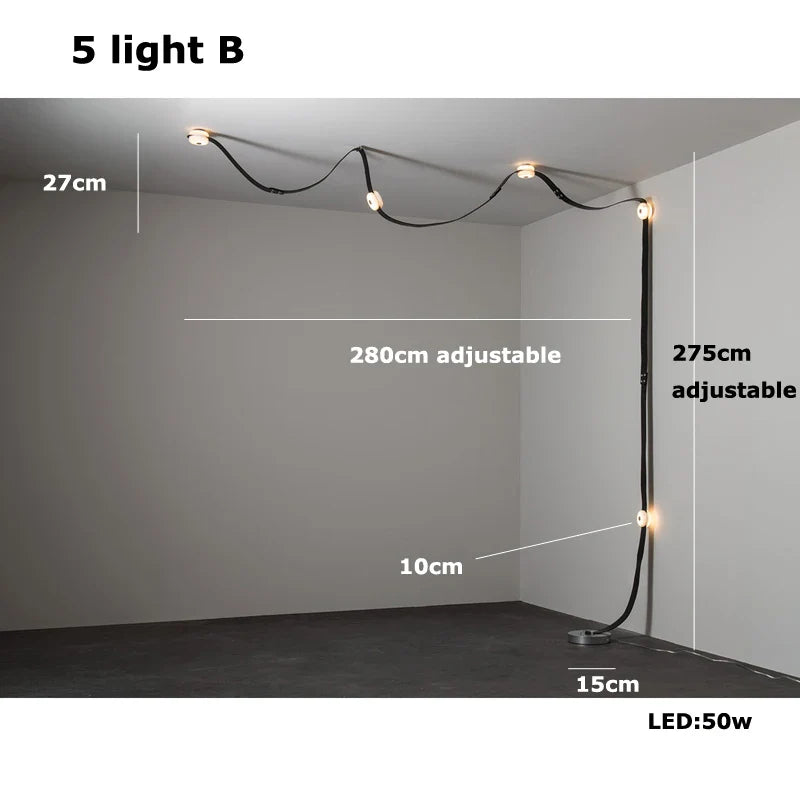 Afralia™ Modern Marble Series High Ceiling Chandelier for Foyer Dining Room