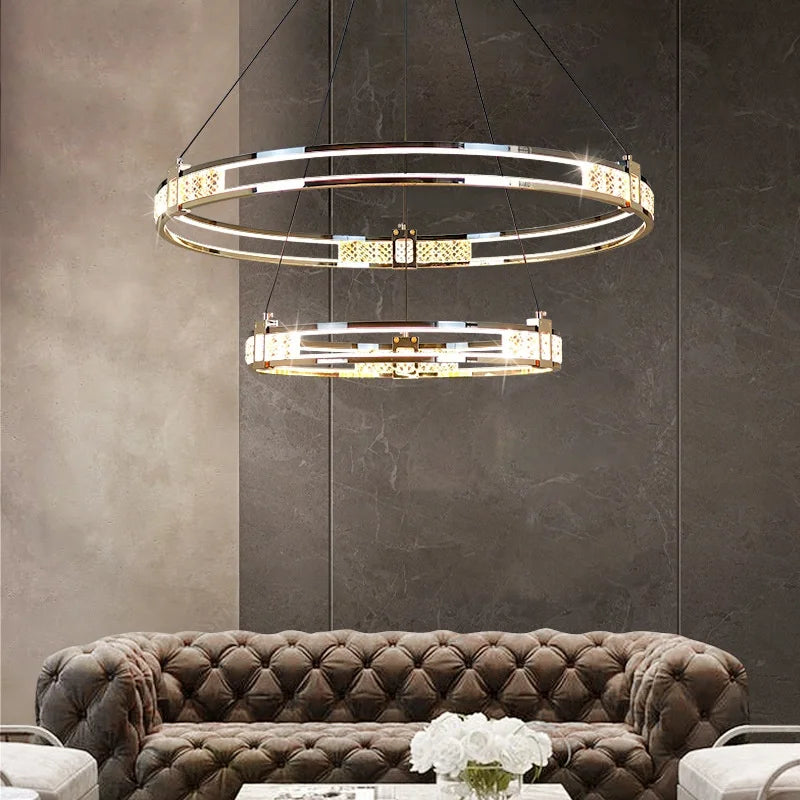 Afralia™ Crystal LED Chandelier for Home Lighting Decoration