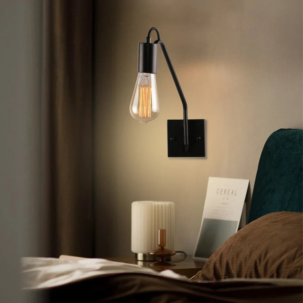 Afralia™ Nordic Vintage Wrought Iron Wall Lamp Sconce for Bedroom Living Room Decor