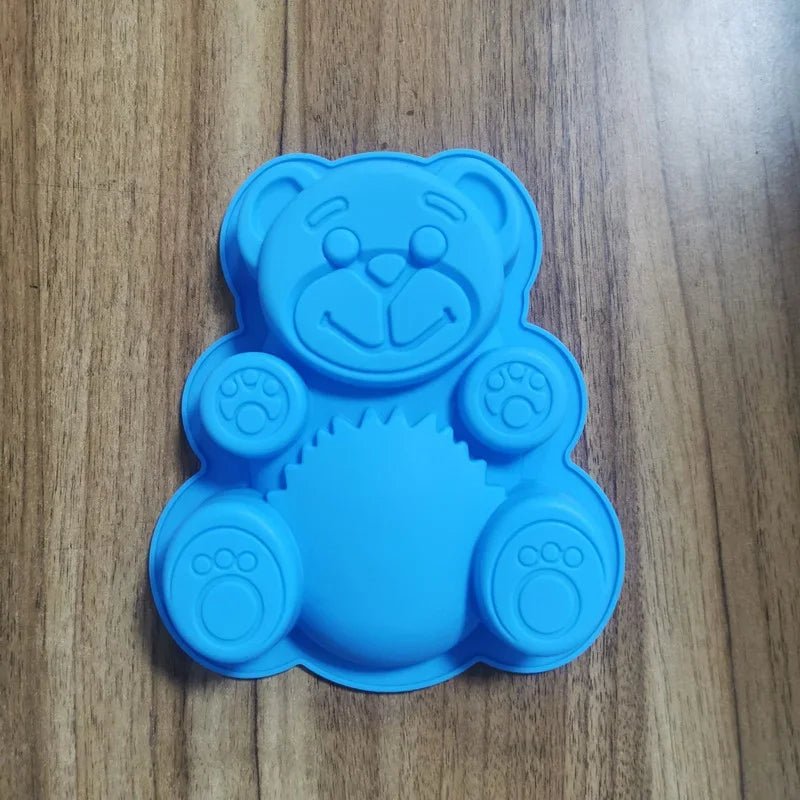 Silicone Bear Cake Mold for Baking, Chocolate & Ice Cream - Afralia™ Kitchen Tool