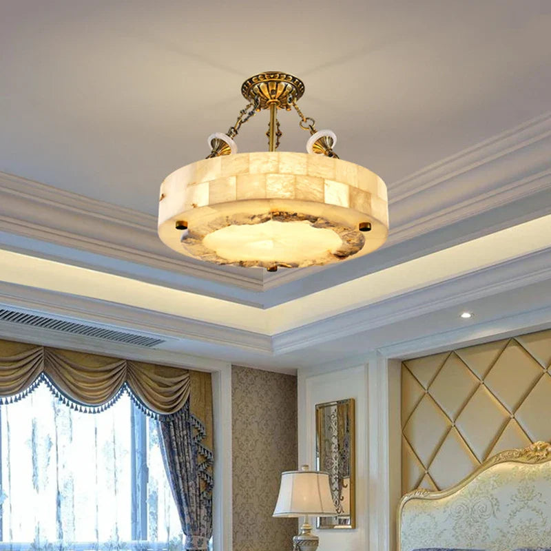 Afralia™ Marble Ceiling Lamp 30CM 40CM Bedroom Living Dining Room Pendant Light